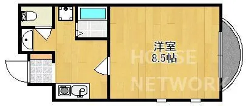 下鴨アイビーハウス【305号室】の間取り