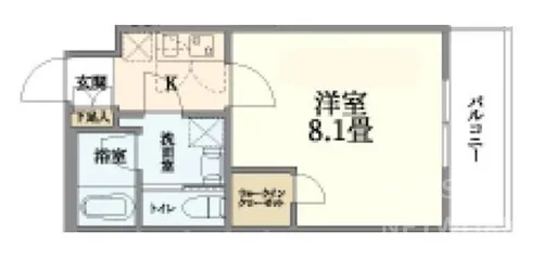 ウェルスクエア京都大宮仏光寺通【406号室】の間取り