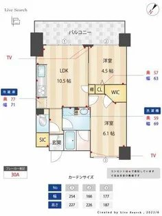 ルキシア薬院【5階】の間取り