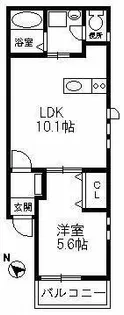 リテラ大濠公園【1階】の間取り