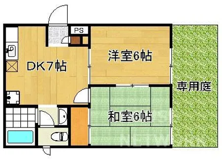 Sea OaksII・III【E-1号室】の間取り