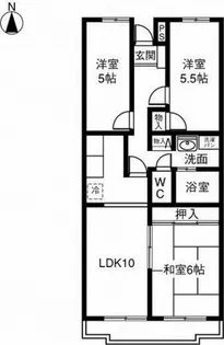 クレール弐番館【1階】の間取り