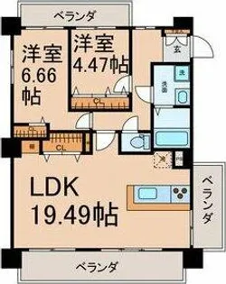グラート岡崎【10階】の間取り