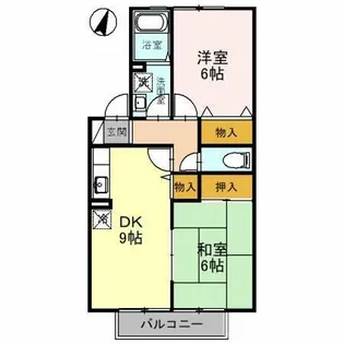 ドミールシャルマン【2階】の間取り