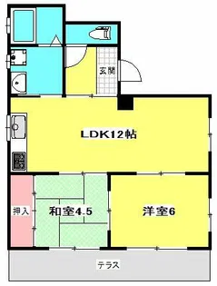 ハイツ月島【1階】の間取り