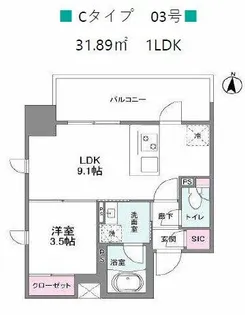 シーズンフラッツ新大阪【8階】の間取り