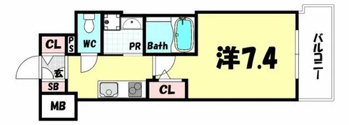 アルファレガロ神戸元町【4階】の間取り