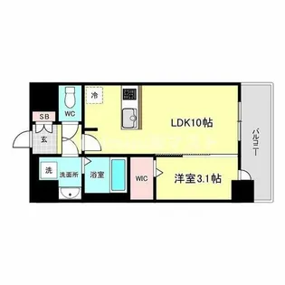 ALIVISドーム前【8階】の間取り