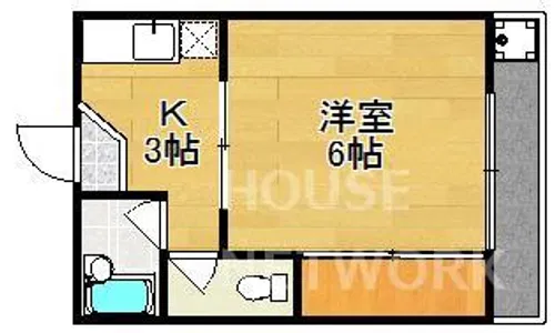 ハイツグリーン【201号室】の間取り