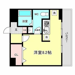 プール・トゥジュール梅田ウエストⅡ【6階】の間取り