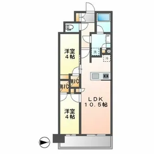 プレサンス名駅南ブリエ【1403号室】の間取り