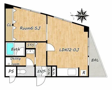 メゾンコトブキ清水【5階】の間取り