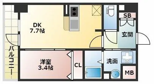 大阪難波Noah【11階】の間取り