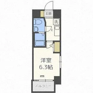 エスリード京橋Ⅲ番館【2階】の間取り