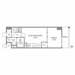 リアライズ今里南【6階】の間取り