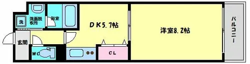 アーバンステージ安堂寺Ⅰ【4階】の間取り