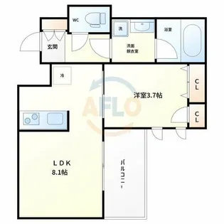 ウェルスクエア都島【3階】の間取り