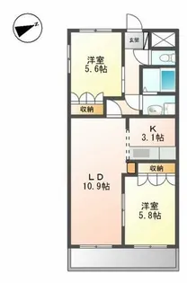 パ・ル・ス 和泉中央【2階】の間取り