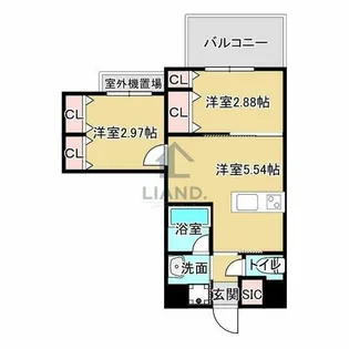 Quintet Minami Fukuoka【517号室】の間取り