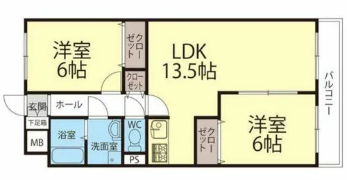 グランドメゾン木の本【3階】の間取り