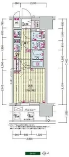 大阪府大阪市城東区東中浜9丁目【マンション】の間取り