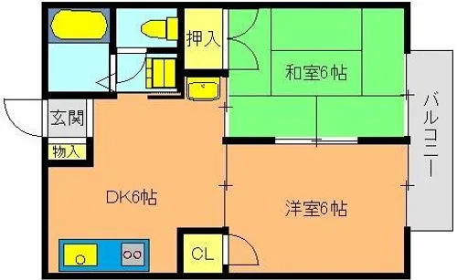 プラザ朝霧【2階】の間取り