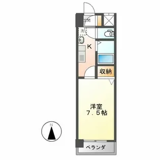 グランメール城西【203号室】の間取り