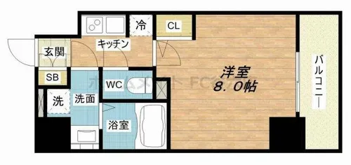 S-RESIDENCE西長堀【3階】の間取り