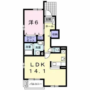 メゾン りら B【1階】の間取り
