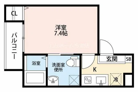 エスポワール露橋【1階】の間取り