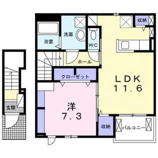 大阪府堺市西区浜寺船尾町西2丁【アパート】の間取り