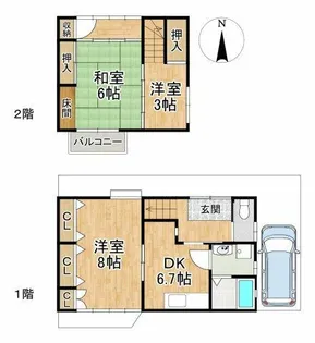 京都府京都市北区紫野東御所田町【一戸建】の間取り