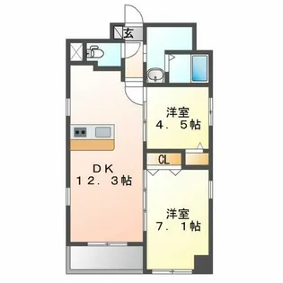 ポルタニグラ千代田【602号室】の間取り