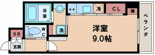 コプリー キタハナダ【4階】の間取り
