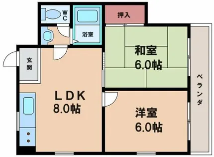 リベルテコーポ保澤【2階】の間取り