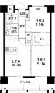 ヒルクレスト片野グランデⅠ【3階】の間取り