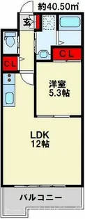 ラ・ヴィ・ベール【4階】の間取り