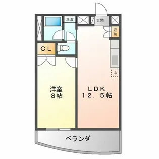 1LDKの間取り画像