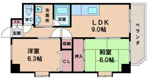 ラフォーレB【5階】の間取り