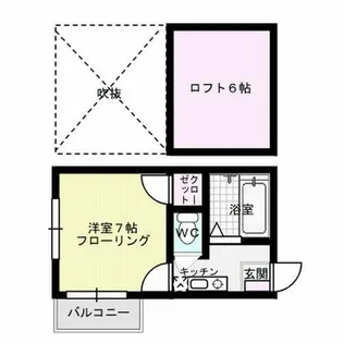 リバティ博多【201号室】の間取り