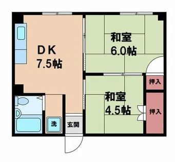 ロイヤルハイツ富士【7階】の間取り