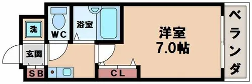 エストゥディオ・アヴァンサル【7階】の間取り