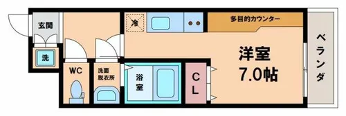 アビーコリーヌ【1階】の間取り