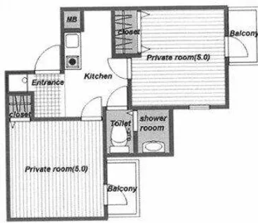 ミングルROSA【1階】の間取り