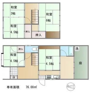 京都府京都市左京区下鴨蓼倉町【一戸建】の間取り