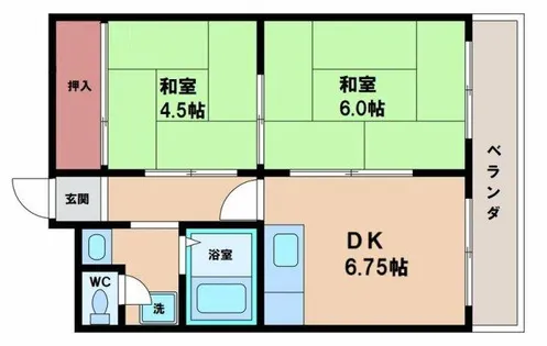 コーポ登和【1階】の間取り