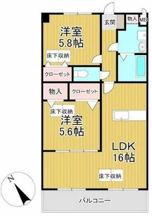 ルネス荒木一番館【105号室】の間取り
