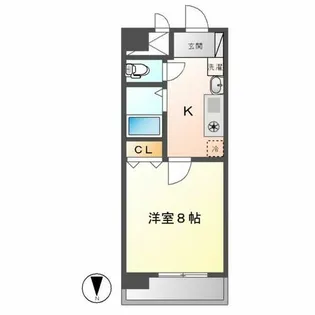 ベル池下【5階】の間取り