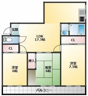 レジデンスCIEL【2階】の間取り