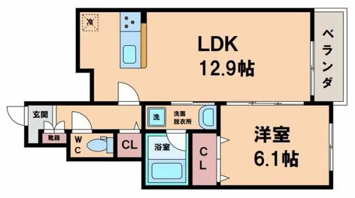 サザンテラスソレアード【1階】の間取り